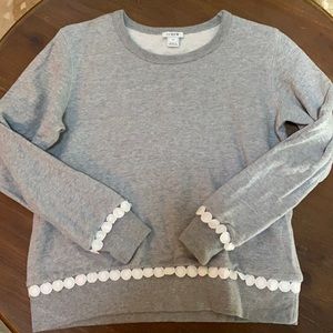 J. Crew Scallop Grey Sweatshirt